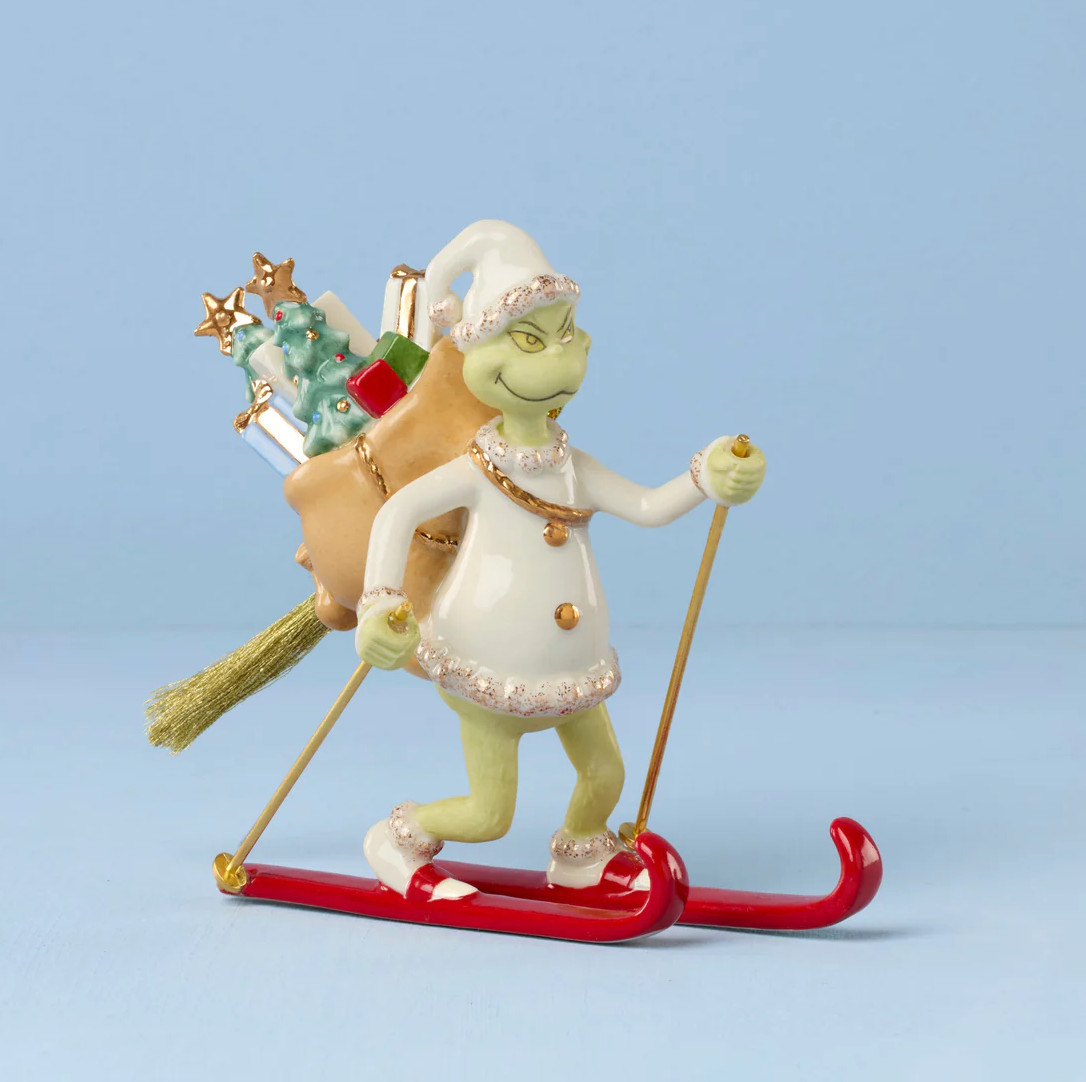 Lenox Annual Grinch With Skis Christmas Ornament New 2026 898475 Lenox Annual Grinch With Skis Christmas Ornament New 2026 898475