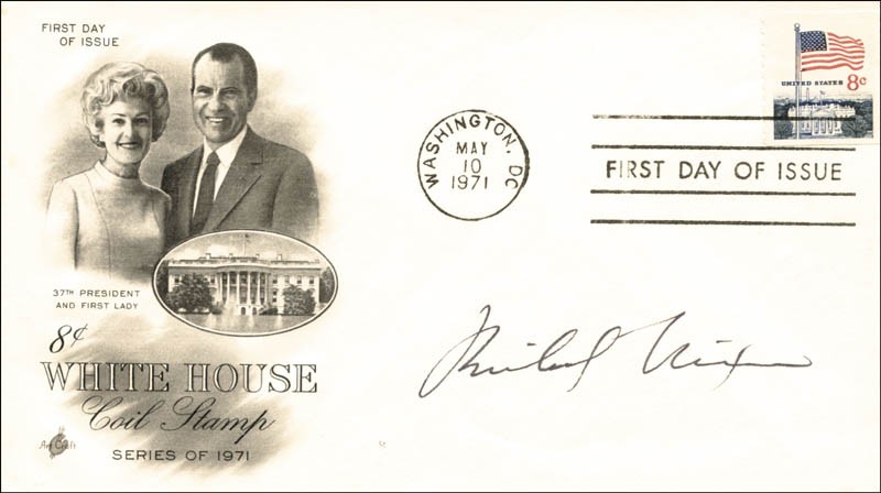 RICHARD M. NIXON - FIRST DAY COVER SIGNED