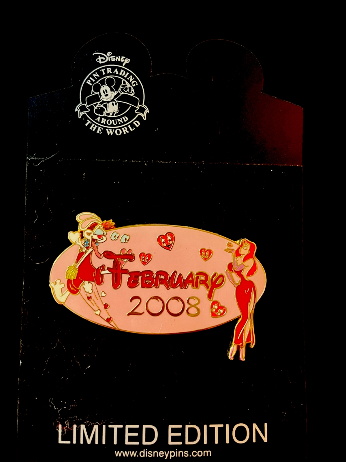 DISNEY SHOPPING JESSICA ROGER FEBRUARY VALENTINE'S DAY LE500 RARE PIN 2008 DISNEY SHOPPING JESSICA ROGER FEBRUARY VALENTINE'S DAY LE500 RARE PIN 2008