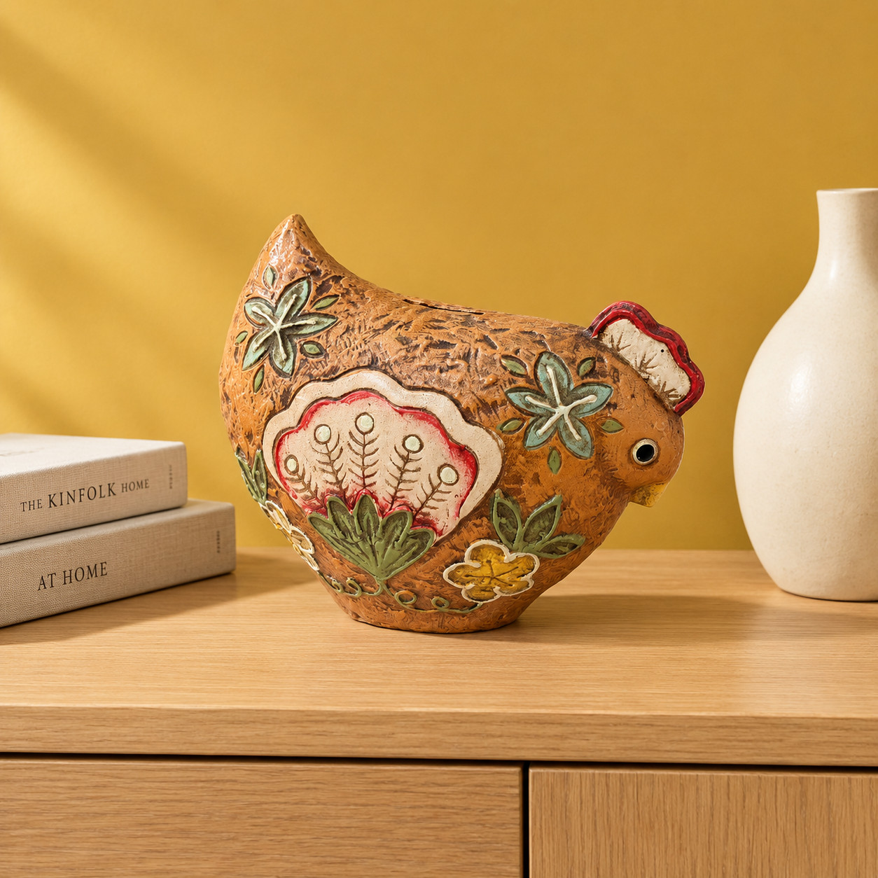 1966 Hong Horizons Japan Ceramic Hen Bank Vintage Folk Art Chicken Pottery 1966 Hong Horizons Japan Ceramic Hen Bank Vintage Folk Art Chicken Pottery