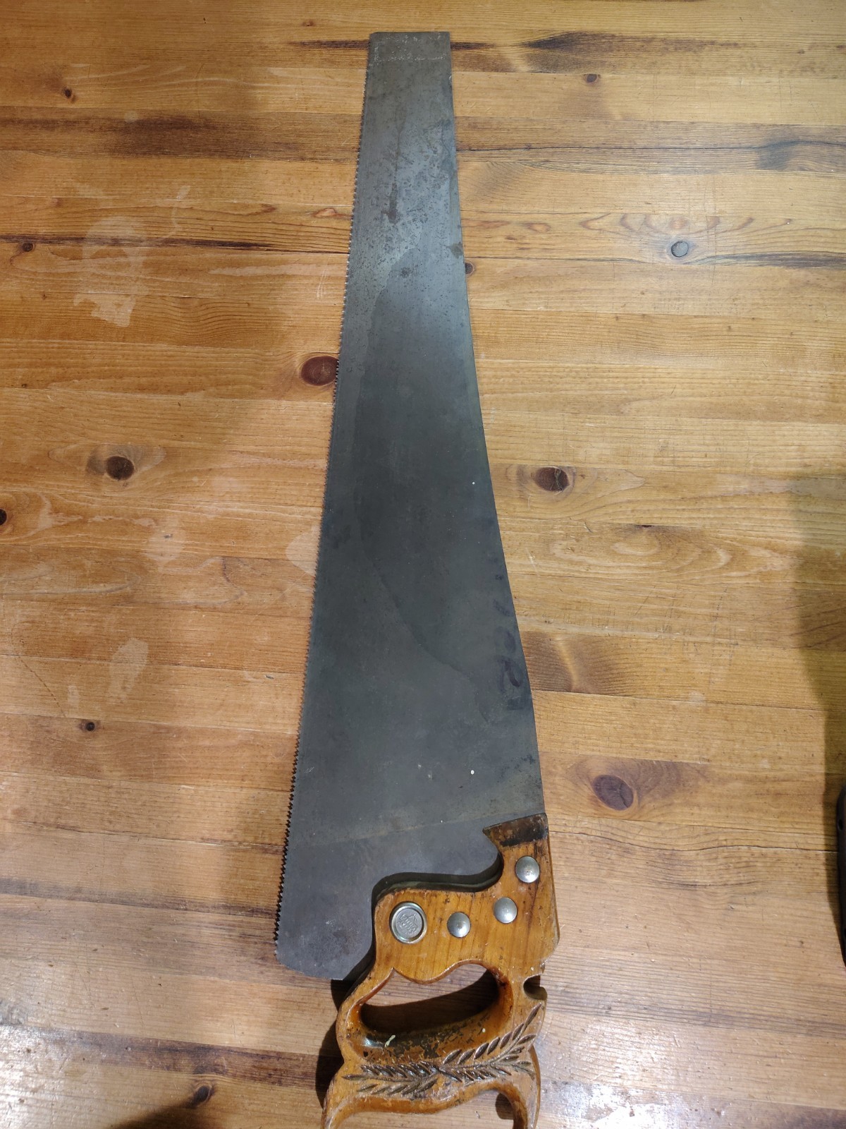 Antique Vintage KEEN KUTTER EC Simmons Hand Saw 26"