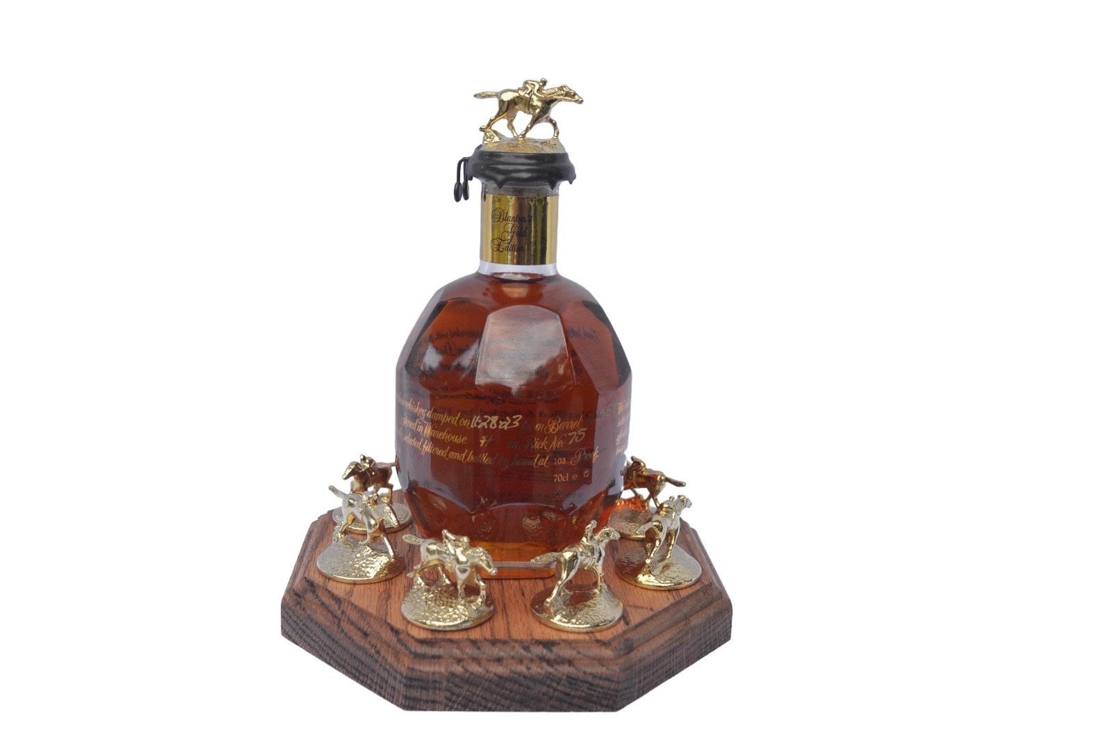 Blanton's Bourbon Cork Display Solid Oak With Light, Blantons, Whiskey Blanton's Bourbon Cork Display Solid Oak With Light, Blantons, Whiskey