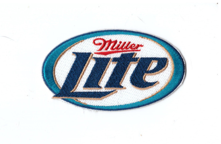 New 2 1/8 x 3 5/8" Miller Lite  Iron on Patch 