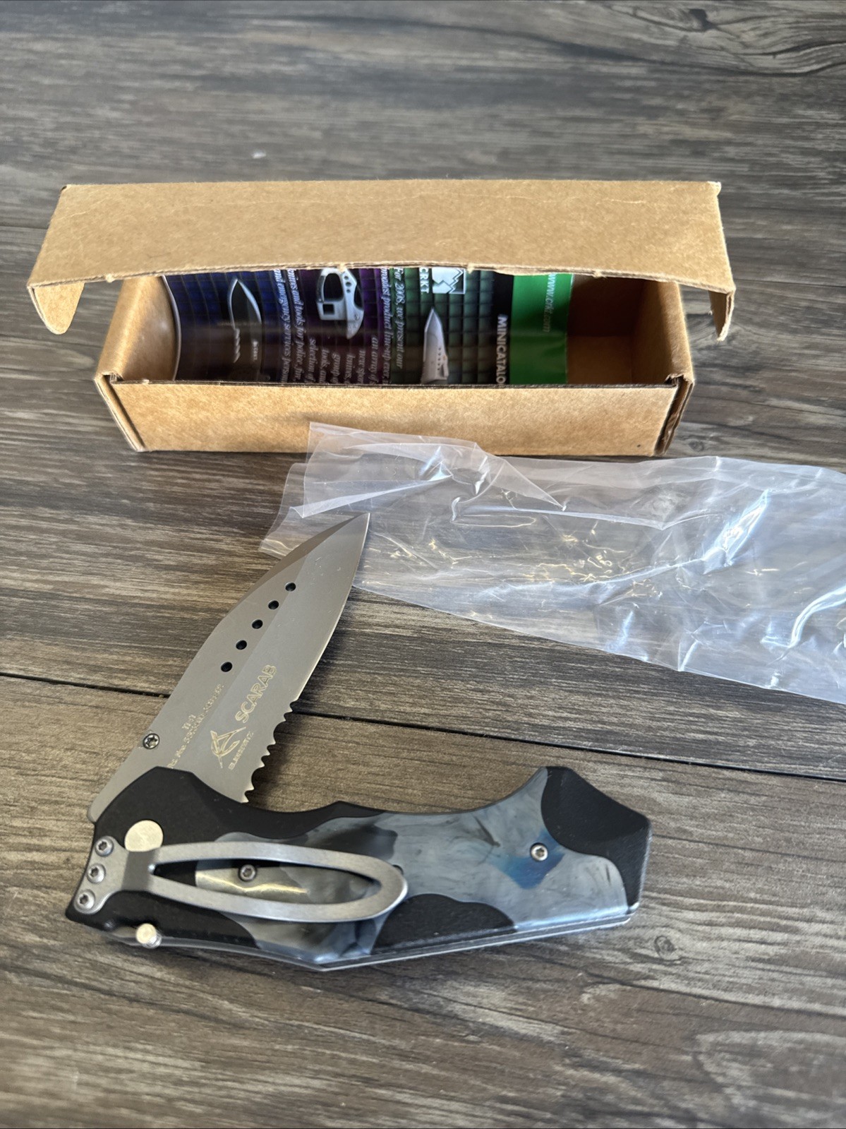 CRKT 1141 Elishewitz Scarab  AUS-8 Taiwan 2008 Folding Knife