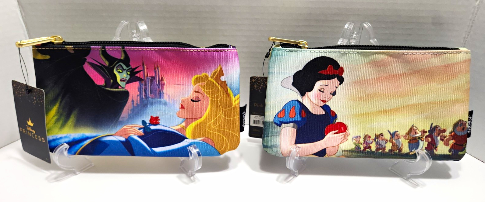 (2) NWT Disney Princess Loungefly Nylon Pouch Lot Snow White & Sleeping Beauty (2) NWT Disney Princess Loungefly Nylon Pouch Lot Snow White & Sleeping Beauty