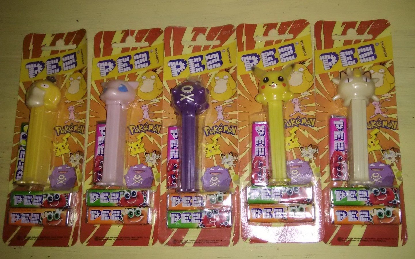 VTG 2001 Pokemon PEZ New Sealed Set of 5 Complete Pikachu Nintendo RARE VTG 2001 Pokemon PEZ New Sealed Set of 5 Complete Pikachu Nintendo RARE