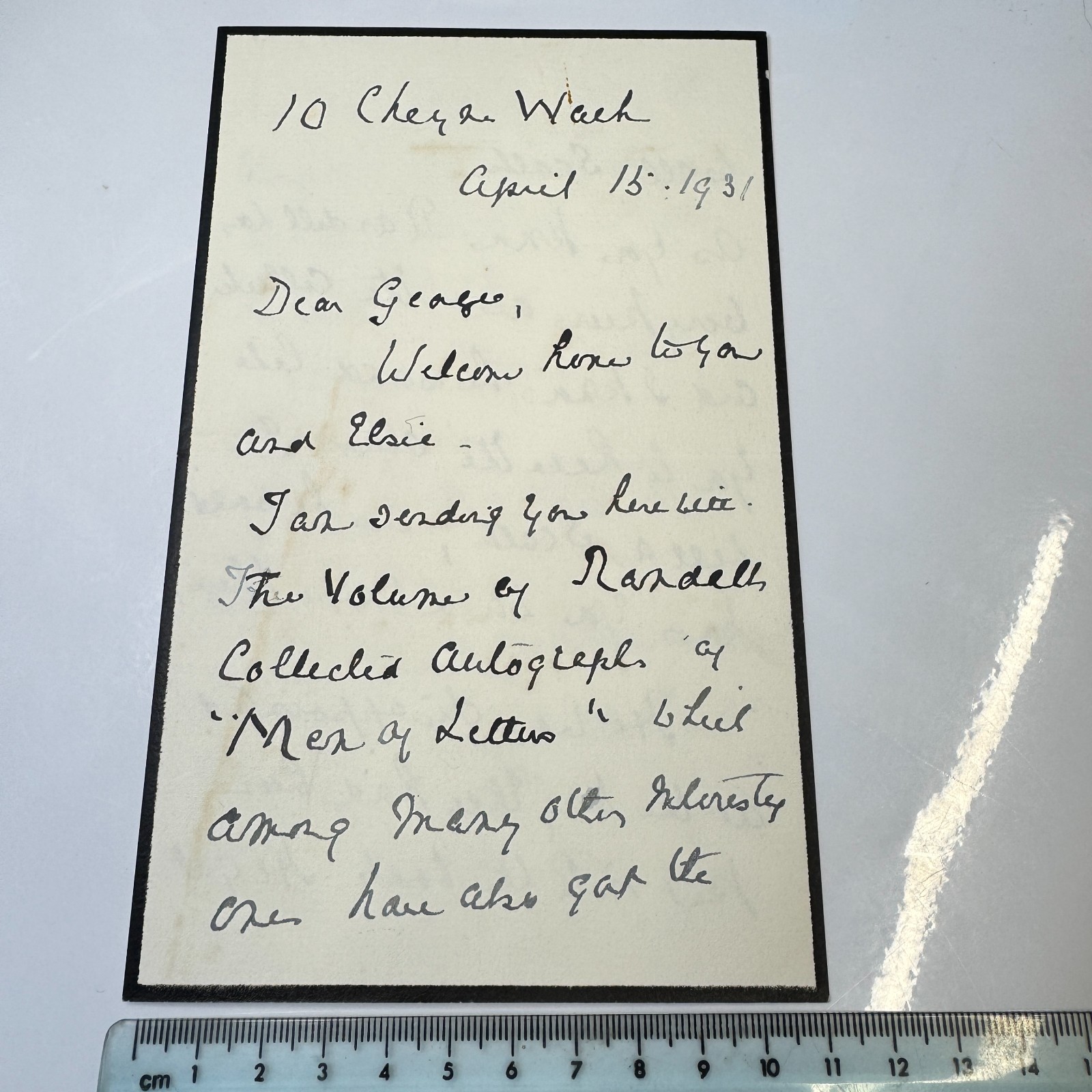 Edith M Davidson Moral Welfare Organiser 2p Autograph ALS to George Chelsea 1931 Edith M Davidson Moral Welfare Organiser 2p Autograph ALS to George Chelsea 1931
