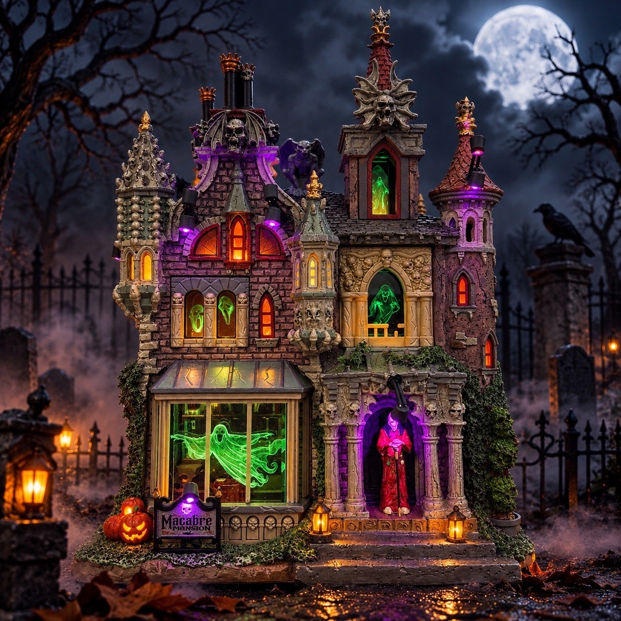 Lemax Macabre Mansion Spooky Town Lighted Halloween Village Michael's Exclusive