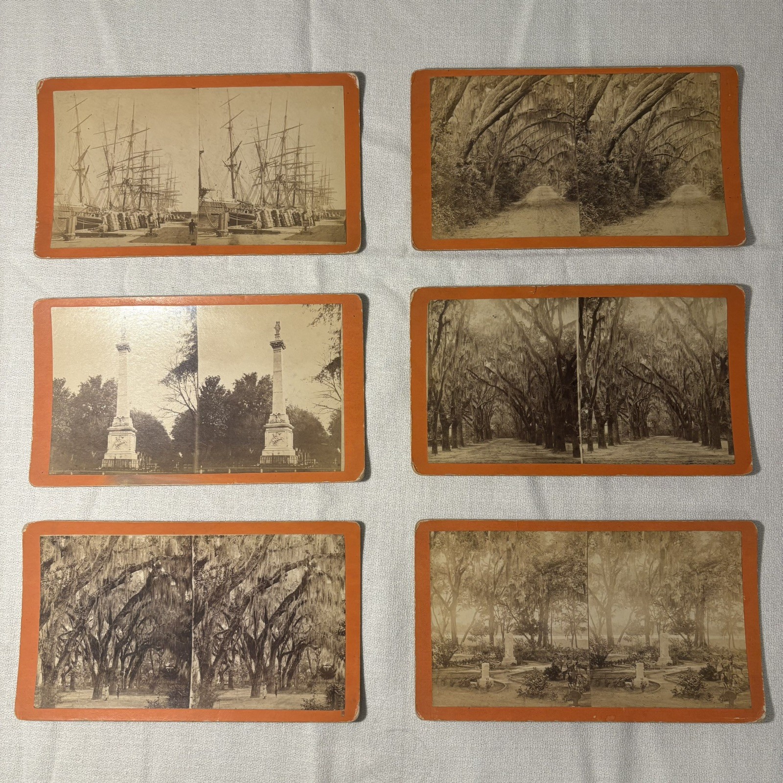 VTG 1870s Lot Of 6 Savannah Georgia Nature Stereoviews Spanish Moss J.N. Wilson VTG 1870s Lot Of 6 Savannah Georgia Nature Stereoviews Spanish Moss J.N. Wilson
