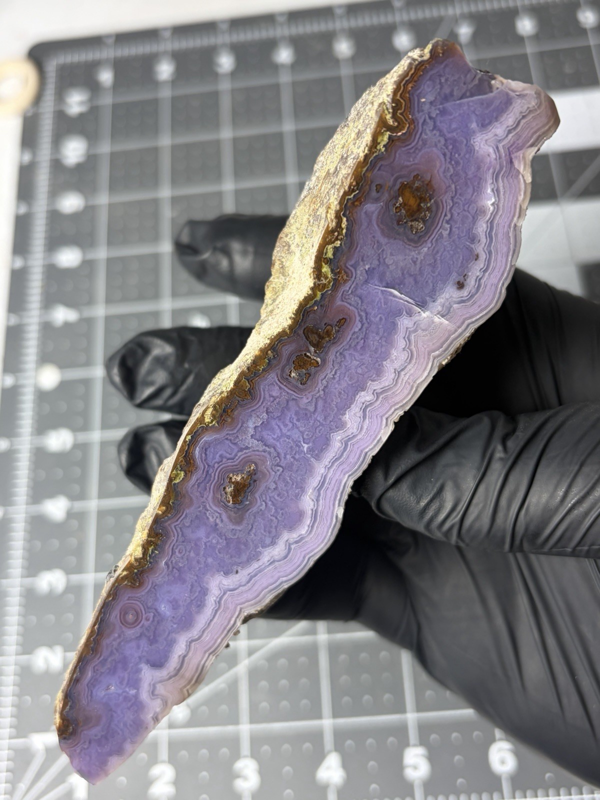 Rare Royal Aztec Lace Agate Stunning Patterns Purple Colors Old Stock Polished Rare Royal Aztec Lace Agate Stunning Patterns Purple Colors Old Stock Polished