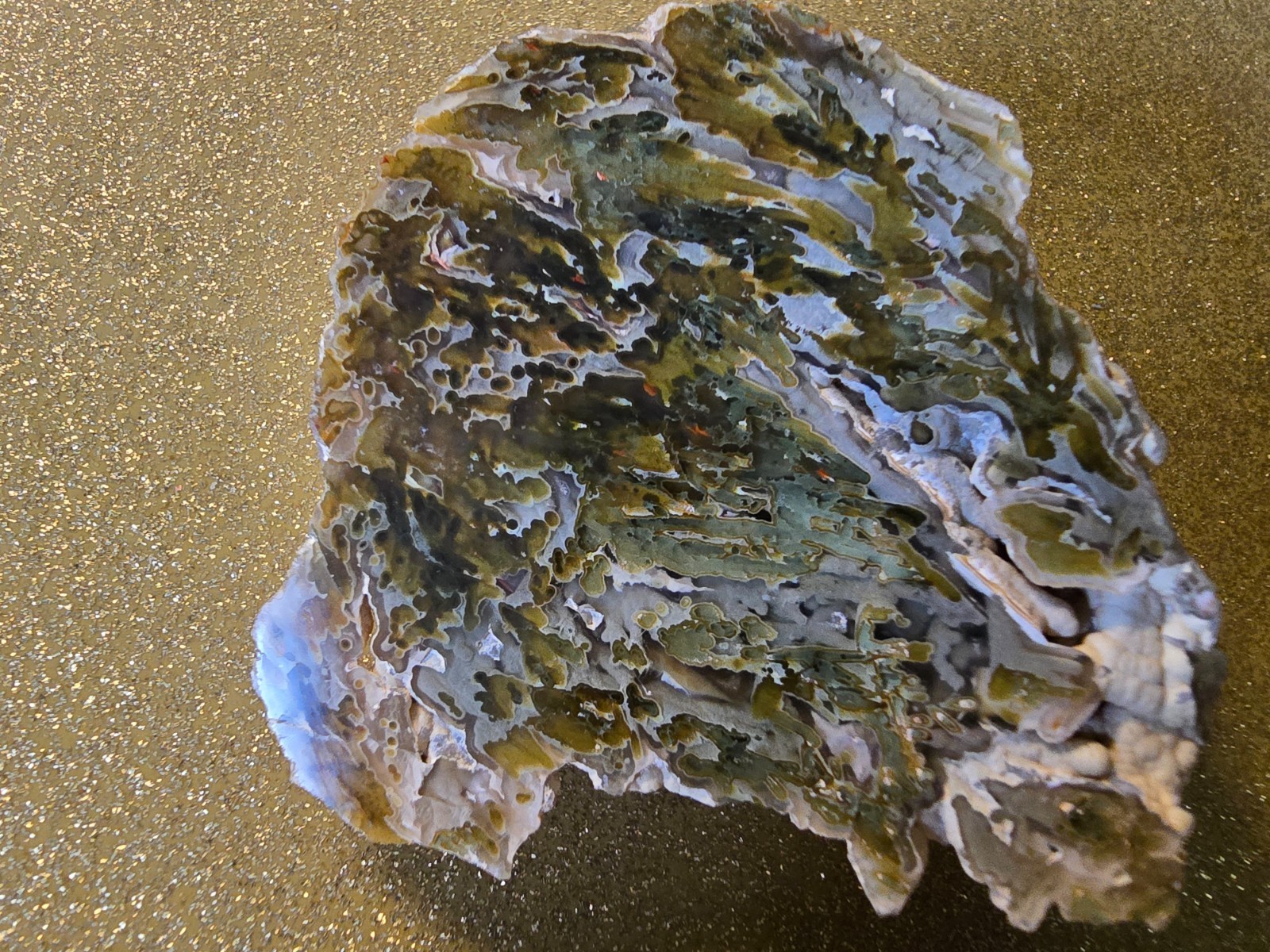 {OOAK} RARE BULL CANYON TUBE AGATE -  NEVADA/CALIFORNIA - POLISHED - OLD ESTATE