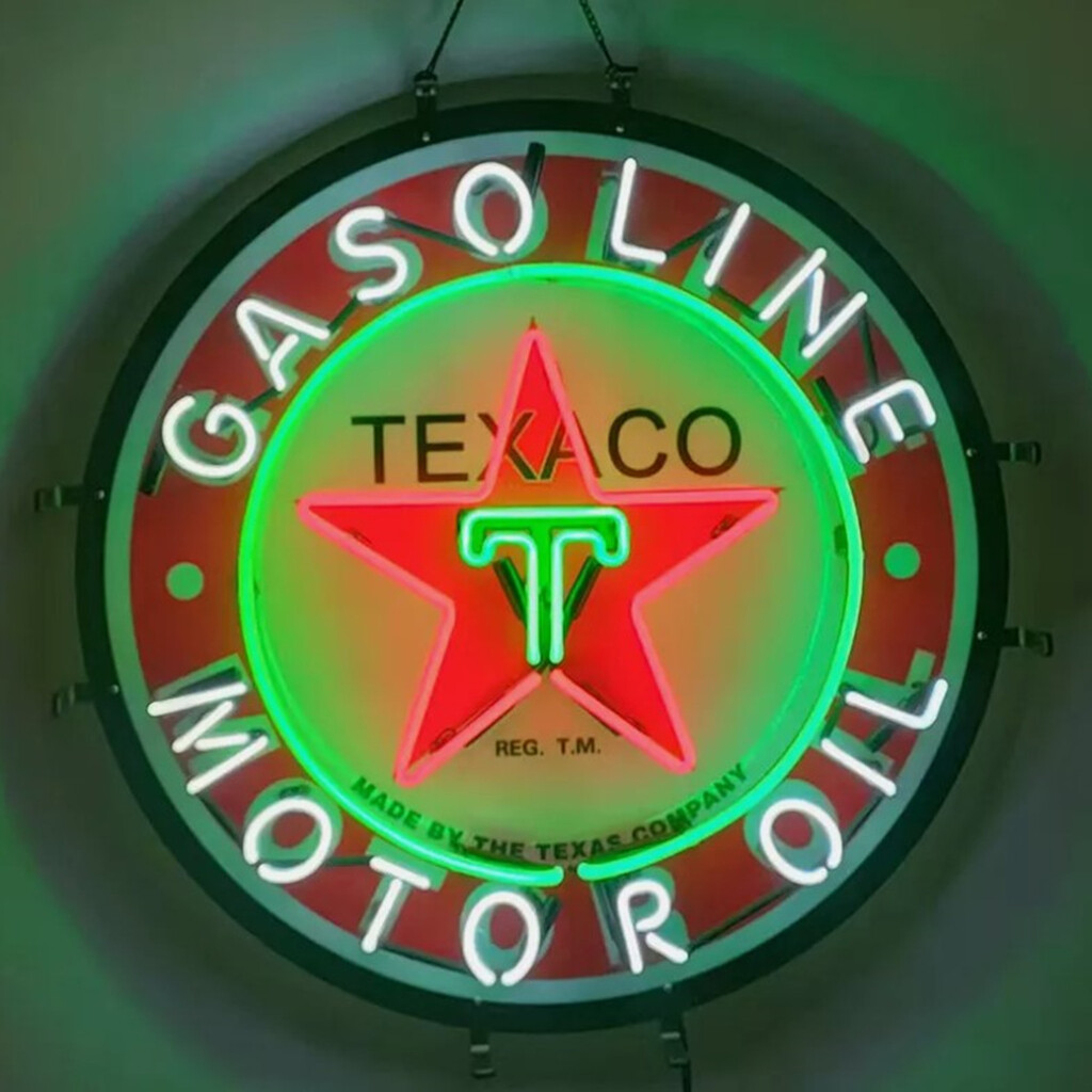 Texaco Gasoline Motor Oil Neon Light Sign Shop Wall with Acrylic Printed 18"x18" Texaco Gasoline Motor Oil Neon Light Sign Shop Wall with Acrylic Printed 18"x18"