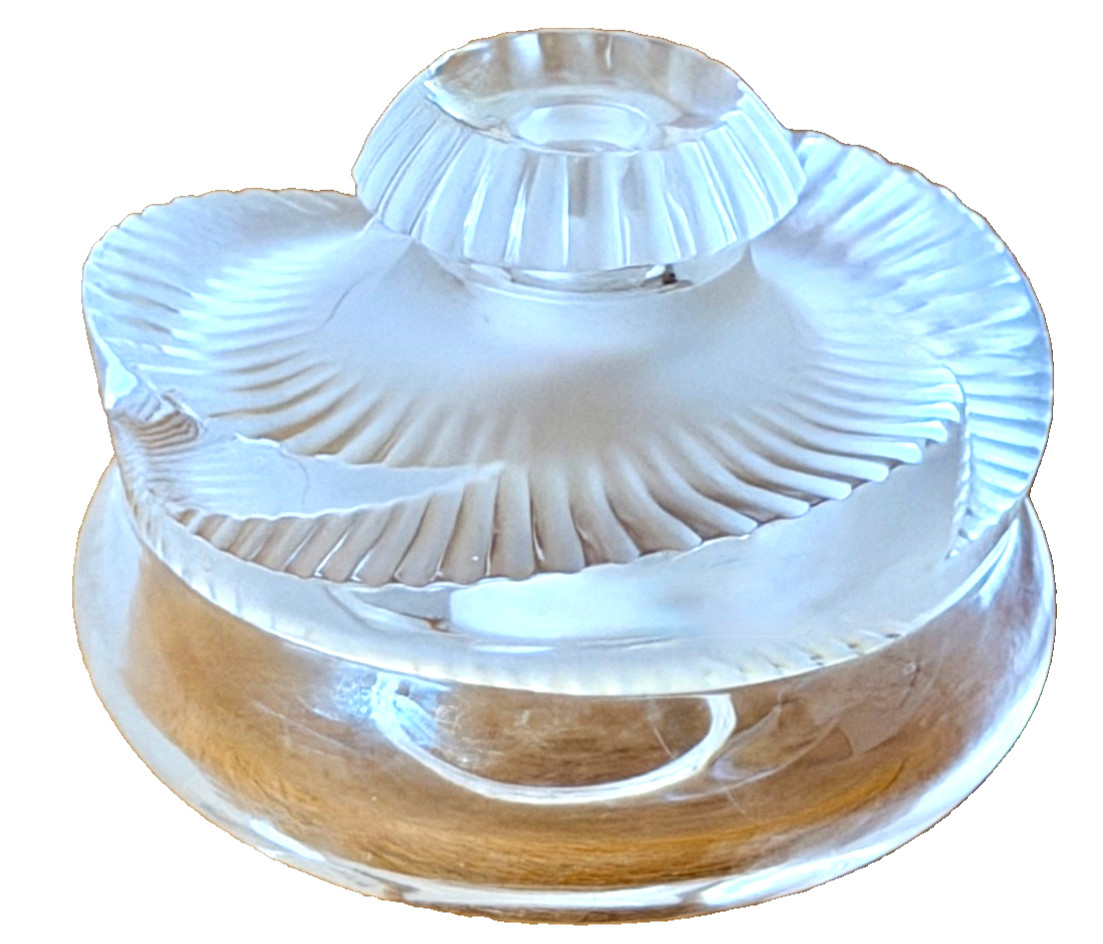Lalique France Paris Art Cut Crystal Glass Sculpture Baptiste Perfume Bottle Vtg Lalique France Paris Art Cut Crystal Glass Sculpture Baptiste Perfume Bottle Vtg