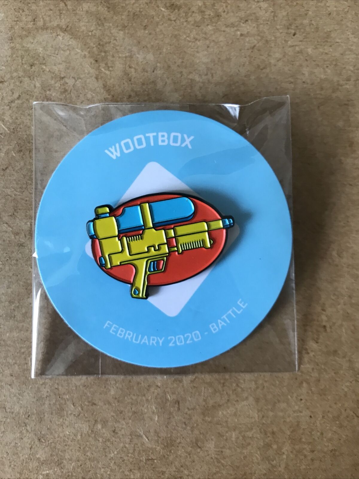Wootbox February 2020 Battle Water Pistol Collectors Pin New Sealed