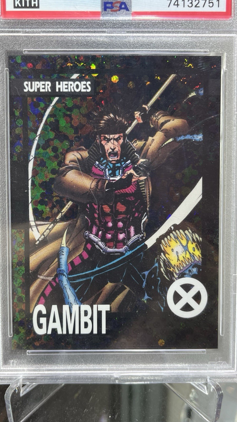 Kith 2023 UD Kith X-Men '92 Gambit Black Opal Fractal #2 1/1 PSA Authentic 