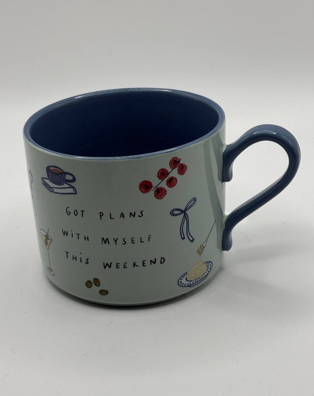 Anthropologie Holly Startup Got Plans With Myself Stoneware Mug  12.8 Oz