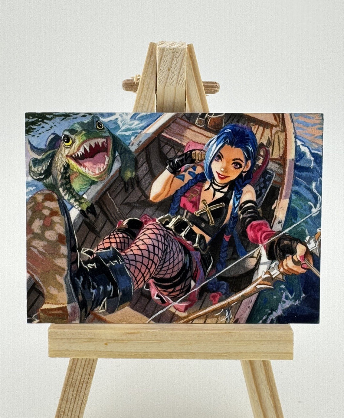GGC Studio League of Legends Jinx Artist Hand Drawn Auto Sketch Card 1/1 ACEO GGC Studio League of Legends Jinx Artist Hand Drawn Auto Sketch Card 1/1 ACEO