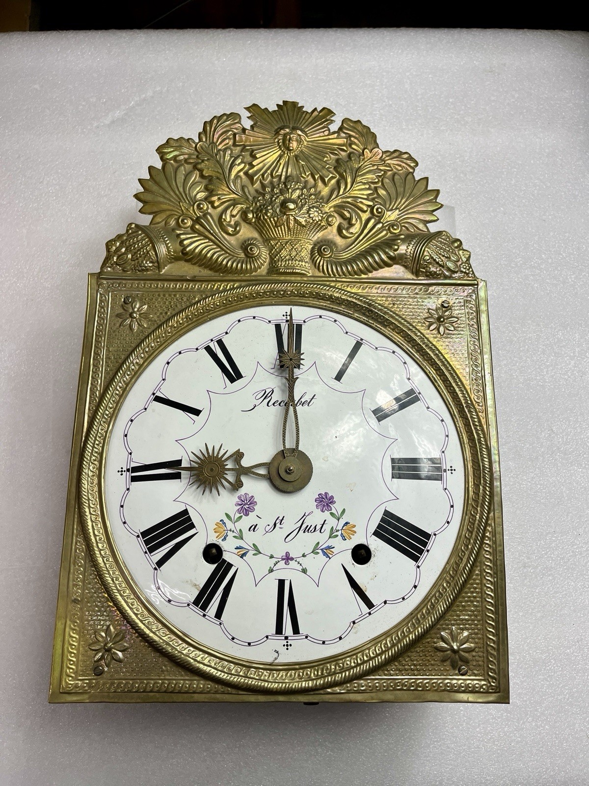Antique French Morbier Comtoise Clock Movement – Recoubet à St Just – c. 1830s Antique French Morbier Comtoise Clock Movement – Recoubet à St Just – c. 1830s