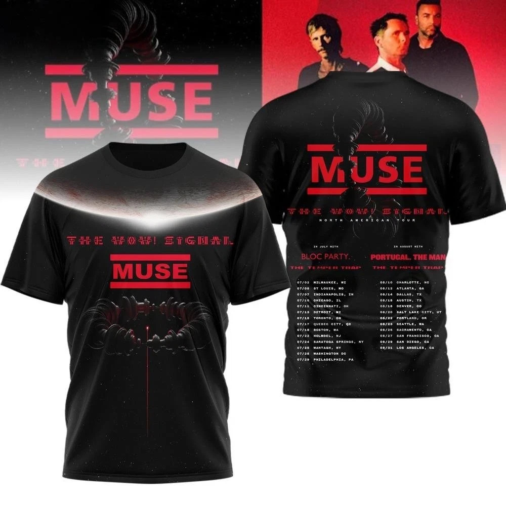 North American Tour The Wow Signal Muse 2026 Tour 3D T-Shirt North American Tour The Wow Signal Muse 2026 Tour 3D T-Shirt