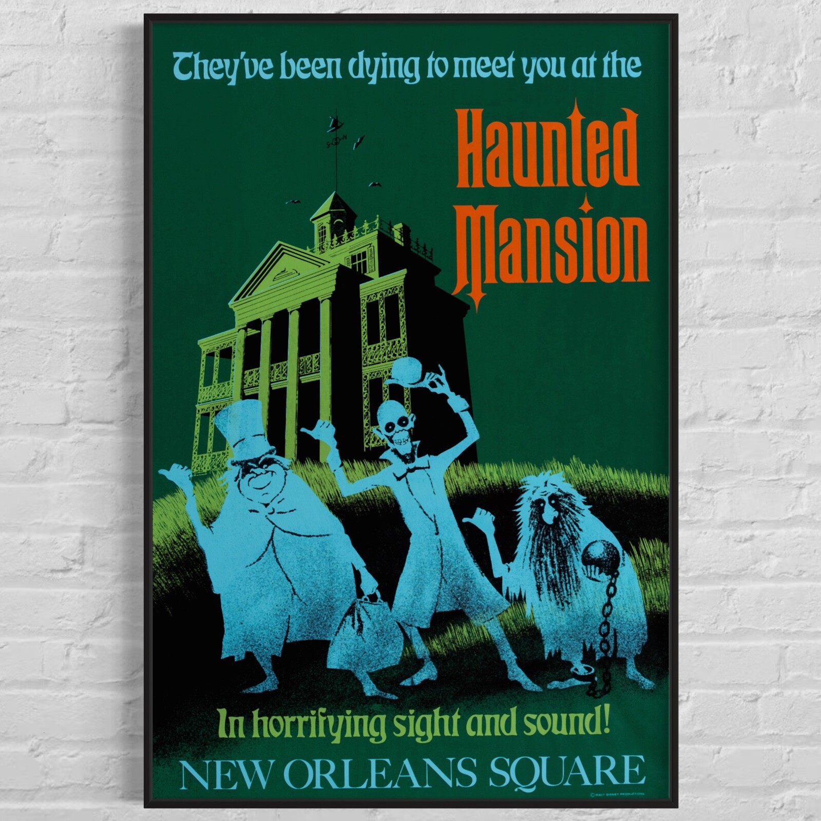 DISNEYLAND "The Haunted Mansion" 1969 Park Attraction Poster, 36"x54"