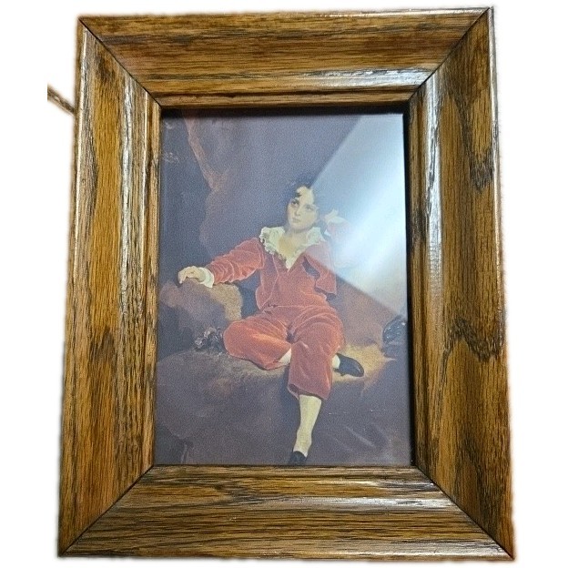 Antique Victorian Deep Well Frame w/The Red Boy Print Antique Victorian Deep Well Frame w/The Red Boy Print