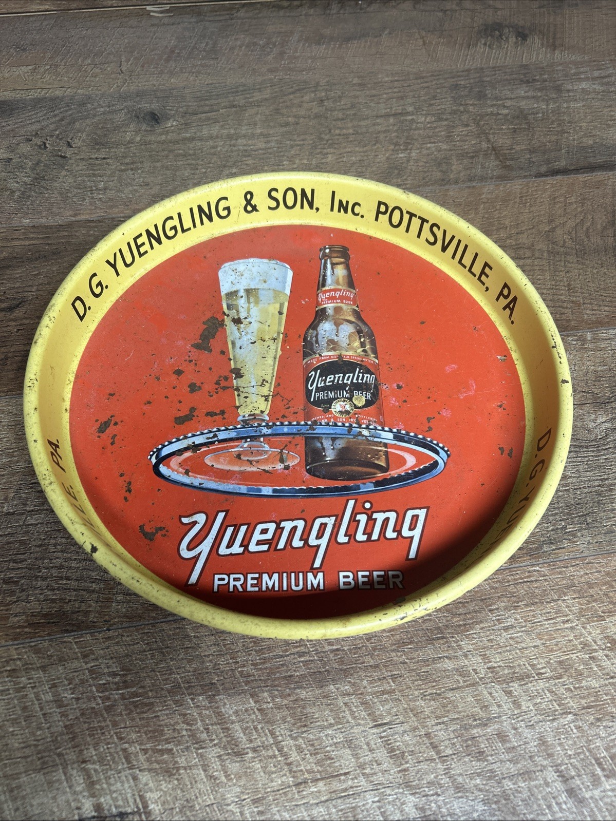 1940s Vintage Yuengling Premium Beer Tray Pottsville, PA