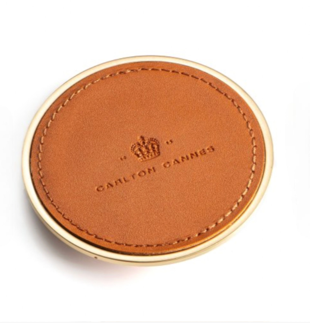 New Carlton Cannes Leather Coaster Set (4 Pack x 2) 8 Total