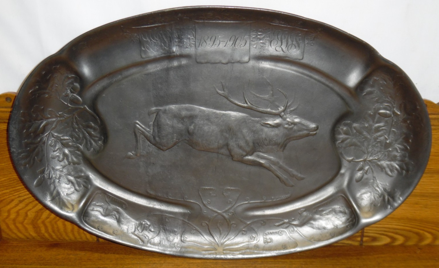 Antique 1905 Kayserzinn 4345 Art Nouveau Kroner Platter - The Metcalf Co. - 22"