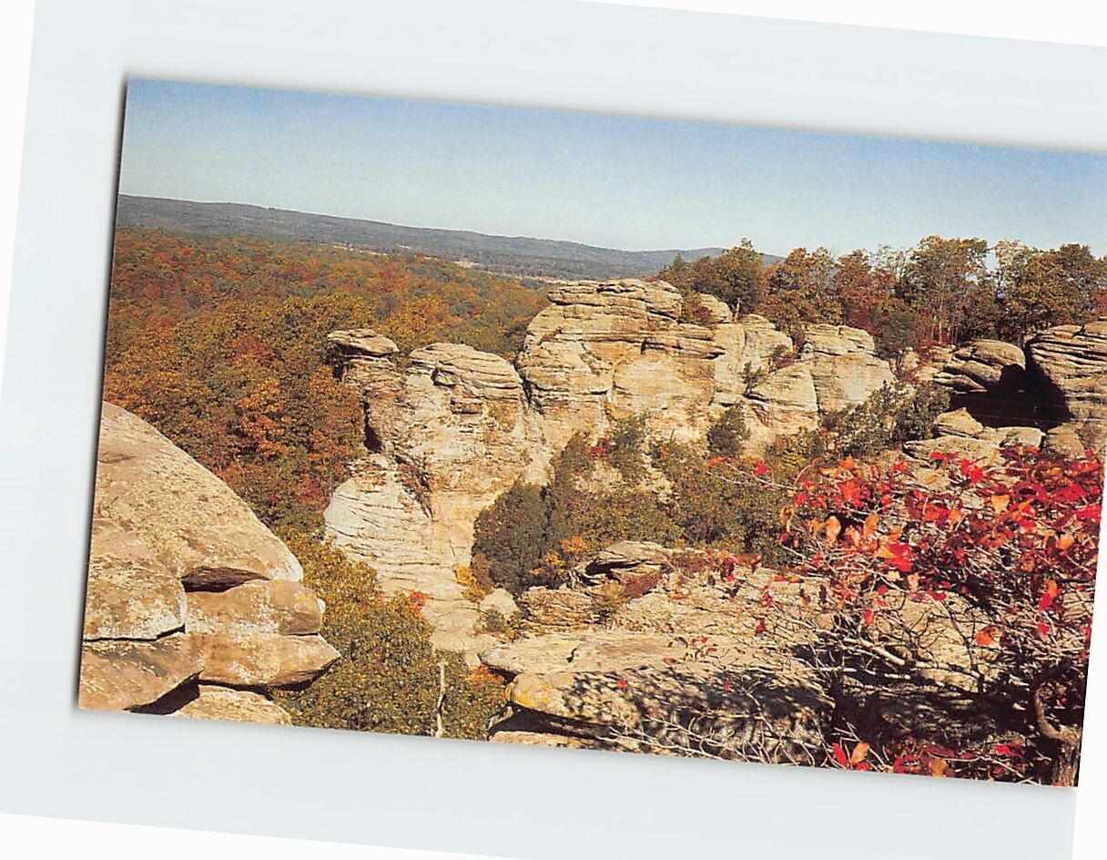 Postcard Camel Rock Garden of the Gods Harrisburg Illinois USA