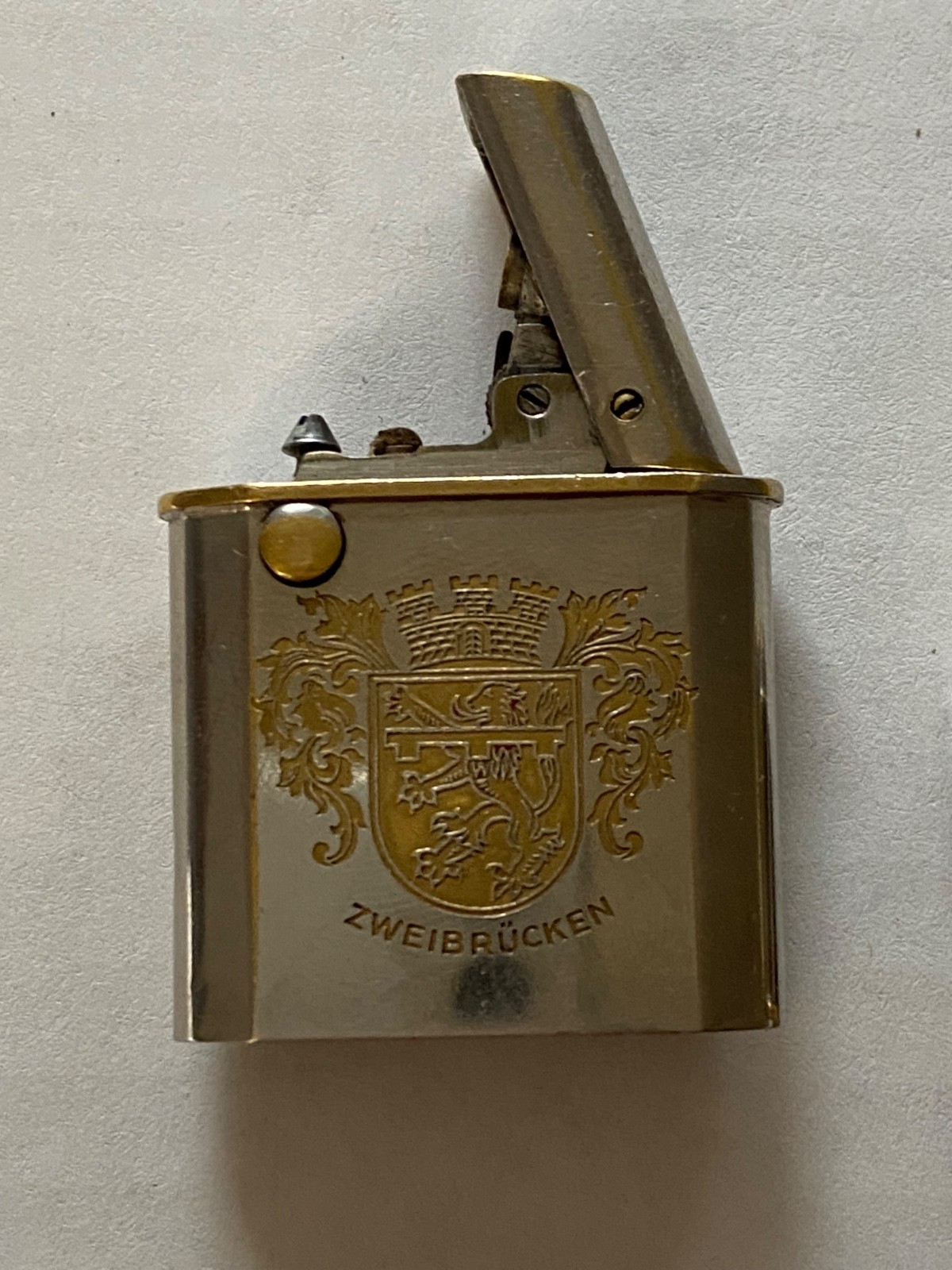 Vintage 1950s Mylflam Monopol Petrol Lighter Zweibrucken Germany Working Vintage 1950s Mylflam Monopol Petrol Lighter Zweibrucken Germany Working