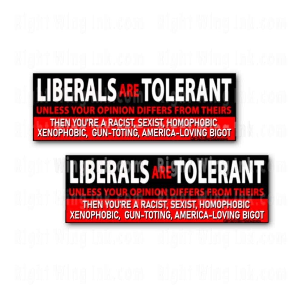Liberals are Tolerant Unless Funny Stickers Anti Joe Biden Decals 2 PK 9\