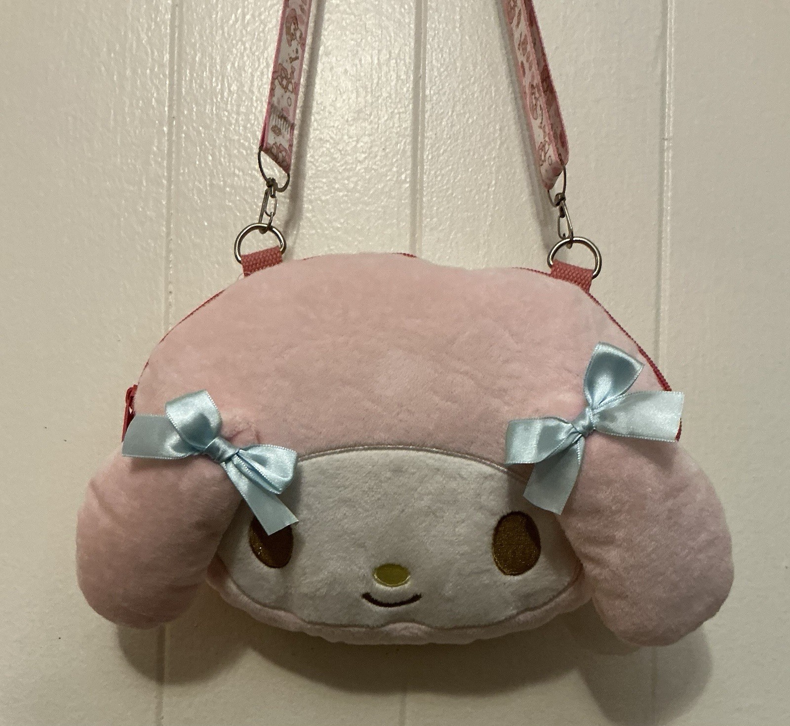 Rare Adorable Sanrio 2022 My Melody From Japan Crossbody Face Bag