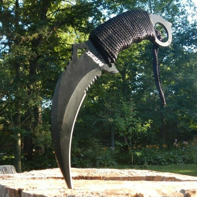10" Mtech Black Out Big & Long Karambit Dagger Claw Hunter Knife Full Tang Blade 10" Mtech Black Out Big & Long Karambit Dagger Claw Hunter Knife Full Tang Blade