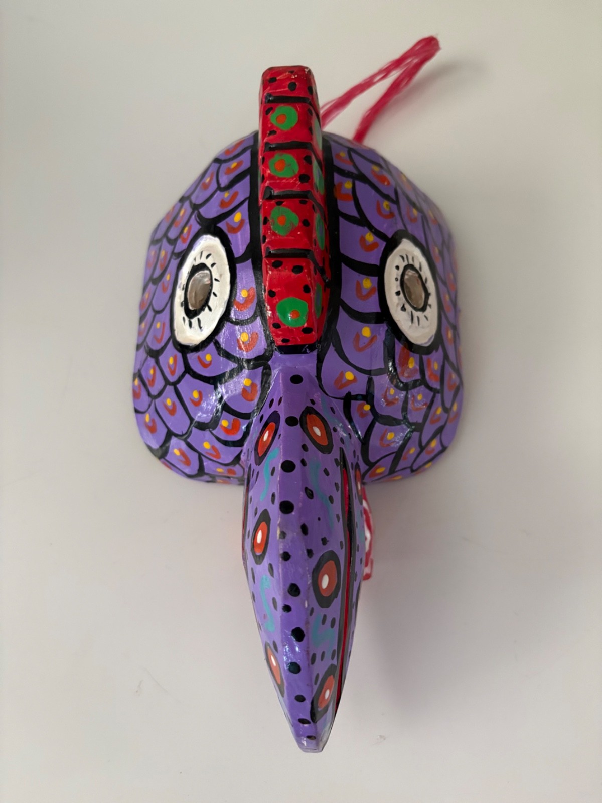 Vintage Guatemalan Hand-Carved Bird Mask Primitive Folk Art Vintage Guatemalan Hand-Carved Bird Mask Primitive Folk Art