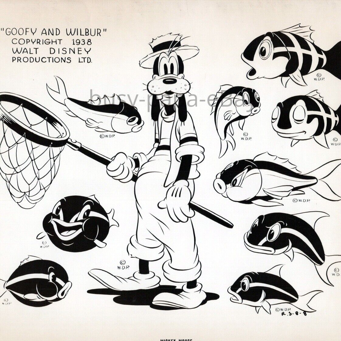 1939 Goofy And Wilbur Animated Mickey Mouse Walt Disney Cartoon Press Photo 18