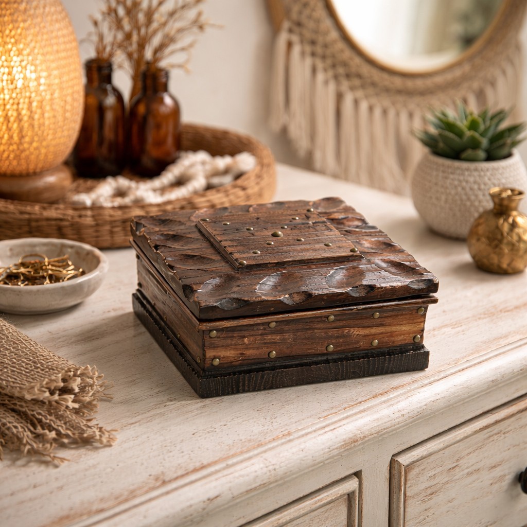 Art of Spain Genuine Spanish Handcrafted Wood Jewelry Box Collectible