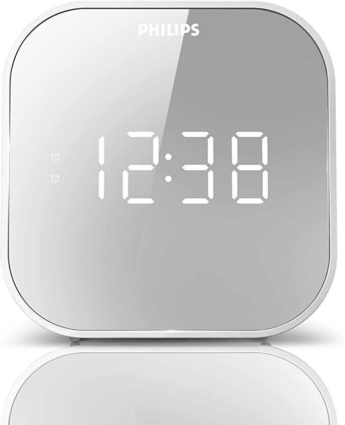 PHILIPS Alarm Clock Radio. Modern Digital.  with USB Charging Port. High-quality