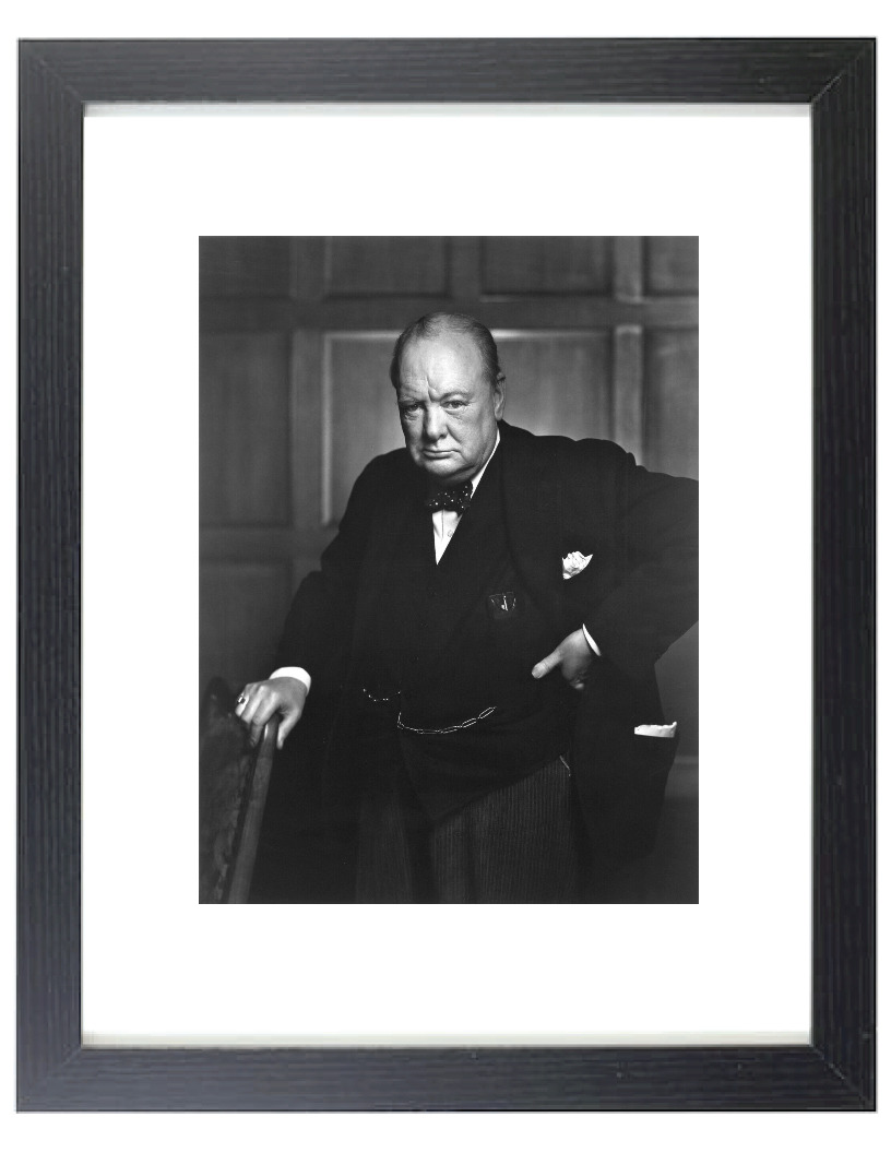 Sir WINSTON CHURCHILL IN 1929 Classic Portrait Matted & Framed Picture Photo