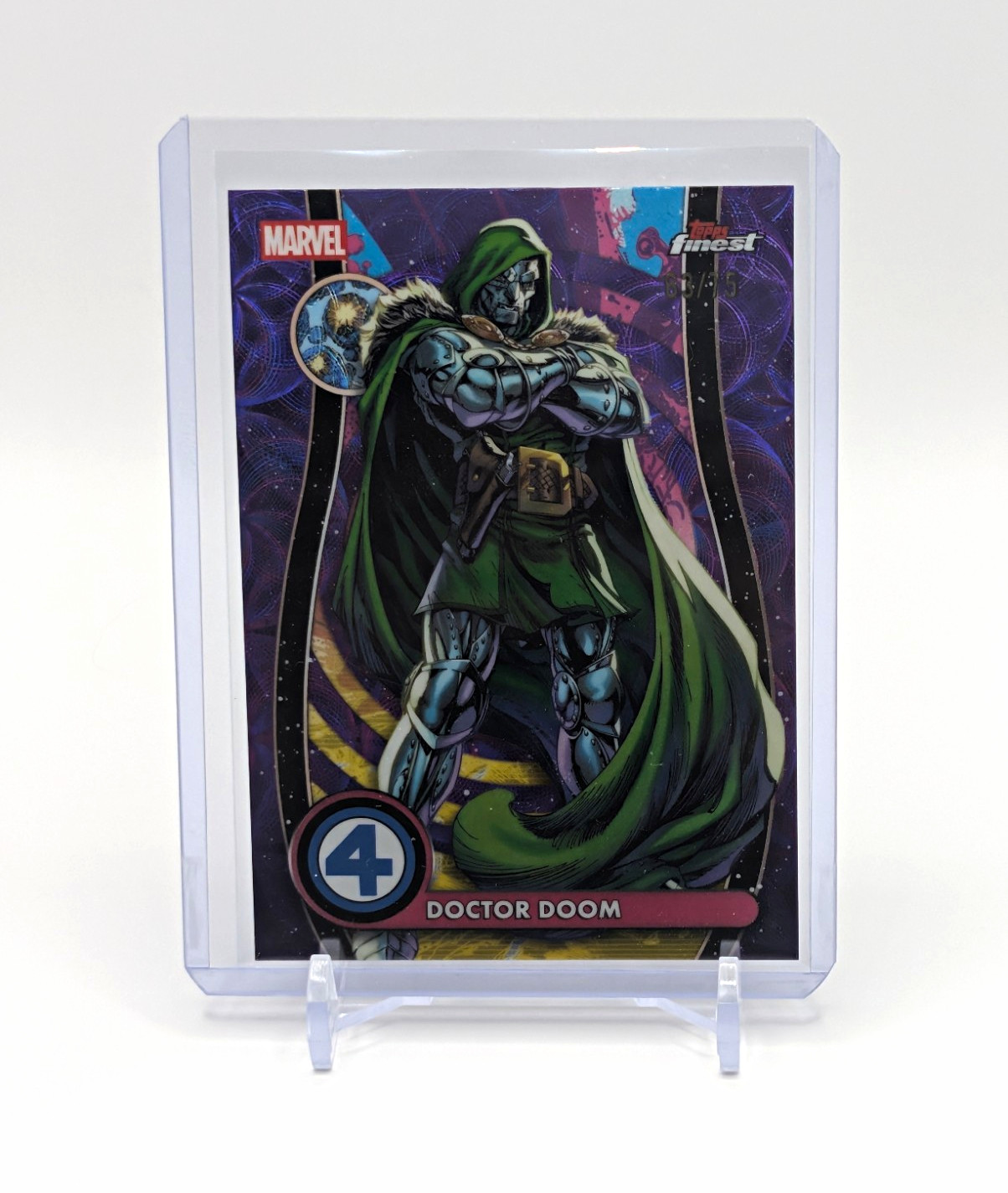 2026 Topps Finest Fantastic Four Doctor Doom Negative Zone NZ-025 Purple 63/75 2026 Topps Finest Fantastic Four Doctor Doom Negative Zone NZ-025 Purple 63/75