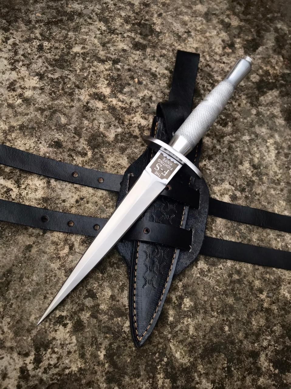 British Army Fairbairn-Sykes Commando Dagger Knife with Sheath – Boot Dagger