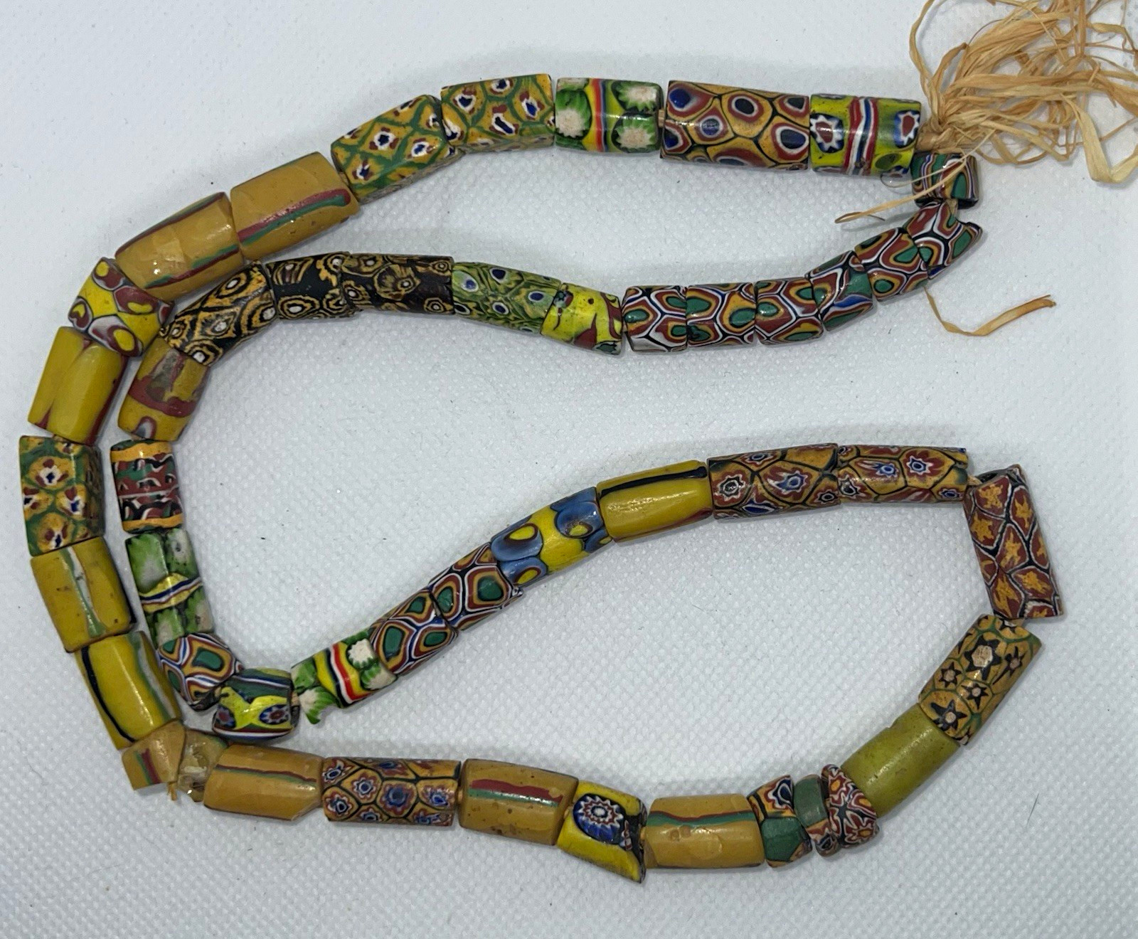 Antique Venetian Millefiori African Trade Beads 27” Strand 48 Glass Beads 11mm Antique Venetian Millefiori African Trade Beads 27” Strand 48 Glass Beads 11mm