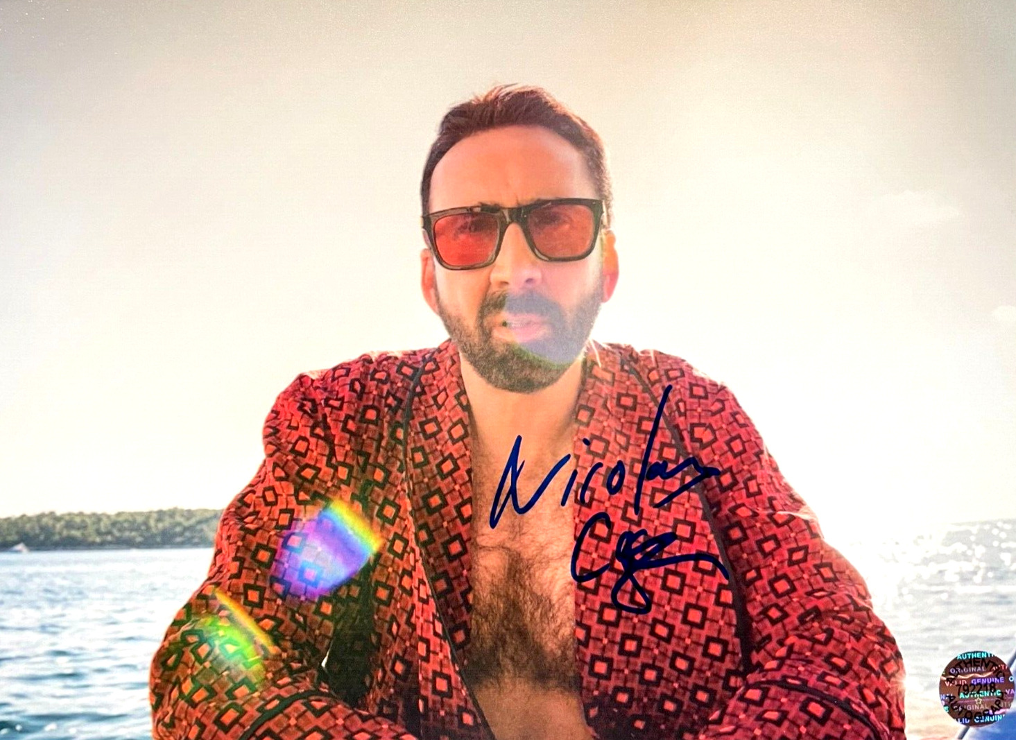 Nicolas Cage Hand-Signed 5x7 inch Color Photo Original Autograph w/COA