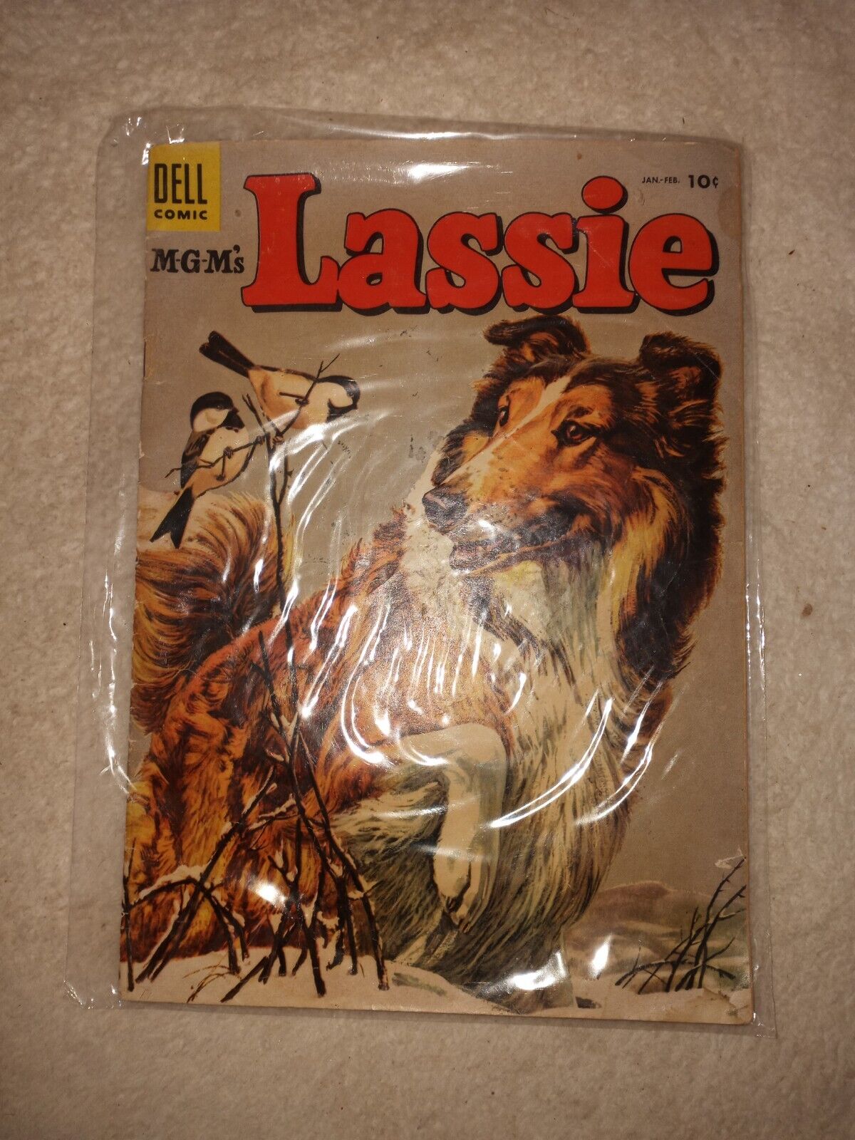 Dell Comic Lassie 50s Era 10 Cent Collie Dog Comic M-G-M's Lassie