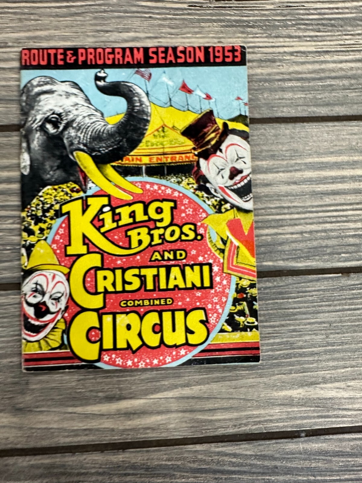 Vtg KING BROS & CRISTIANI COMB CIRCUS 36-PG 1953 ROUTE BOOK Vtg KING BROS & CRISTIANI COMB CIRCUS 36-PG 1953 ROUTE BOOK