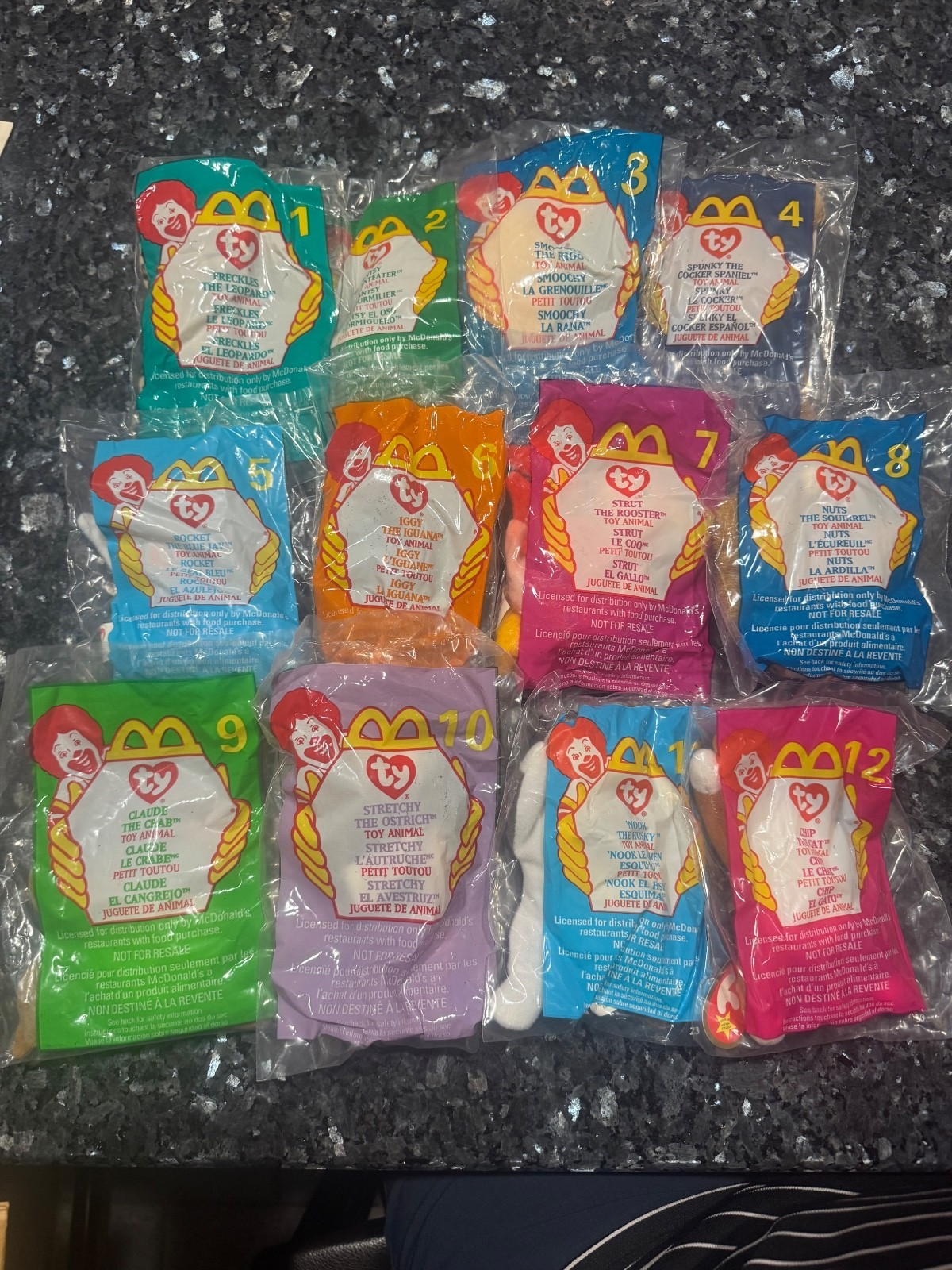 1999 McDonald's Beanie Babies complete set 12 new in bags 1999 McDonald's Beanie Babies complete set 12 new in bags