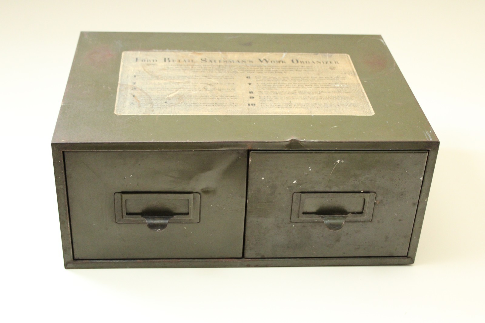 1936 Ford Salesman's Work Organizer Union Steel Chest 2 Drawer Vintage Dealer 1936 Ford Salesman's Work Organizer Union Steel Chest 2 Drawer Vintage Dealer
