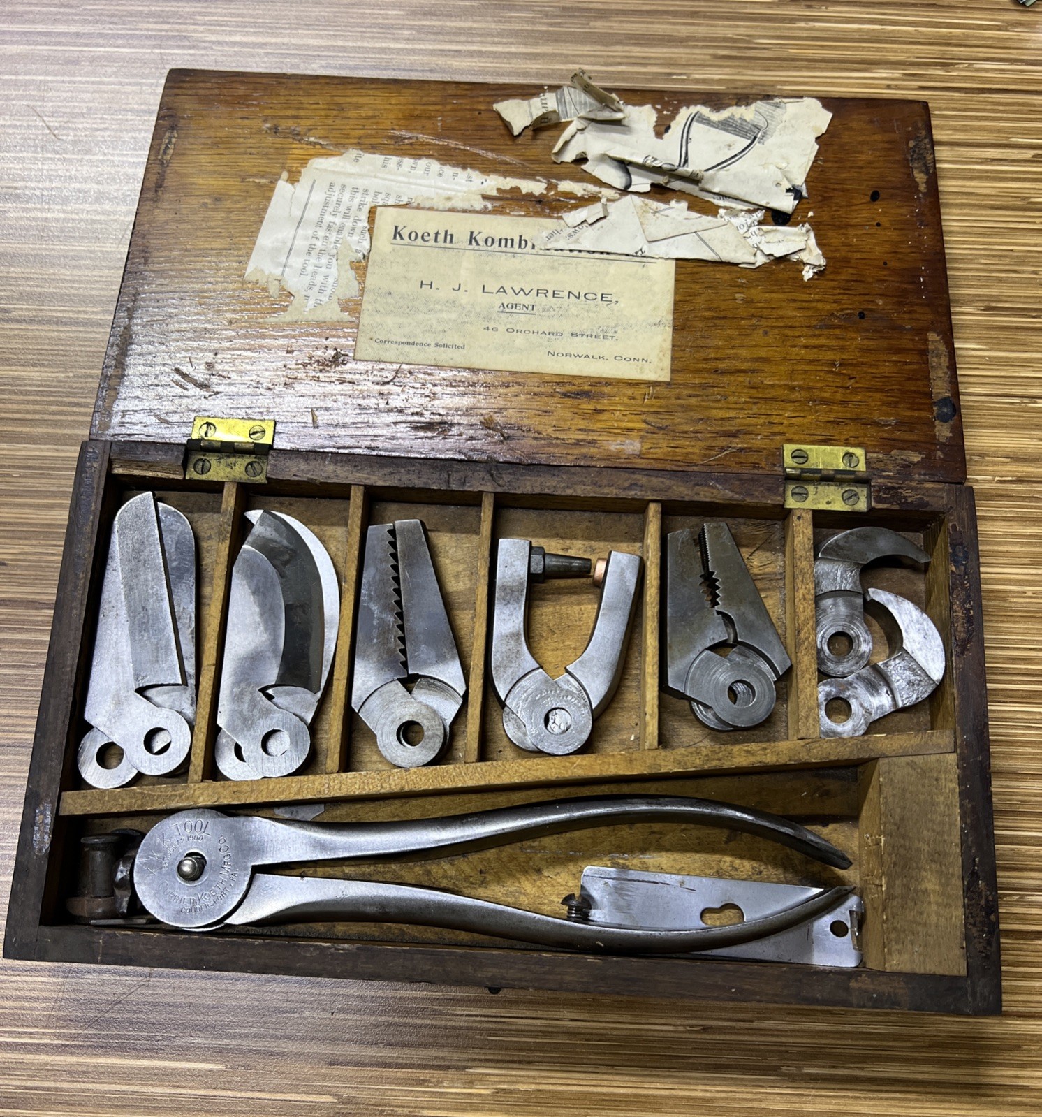 Antique Currier-Koeth's Kombination Tool Kit