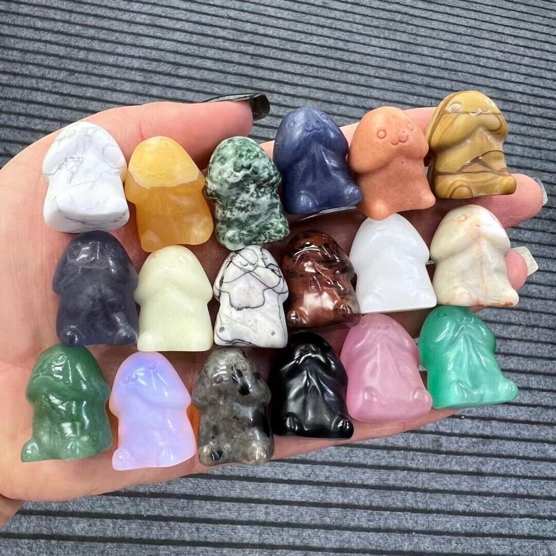 50pc Natural mixed quartz hand carved crystal Random mini tintin reiki healing