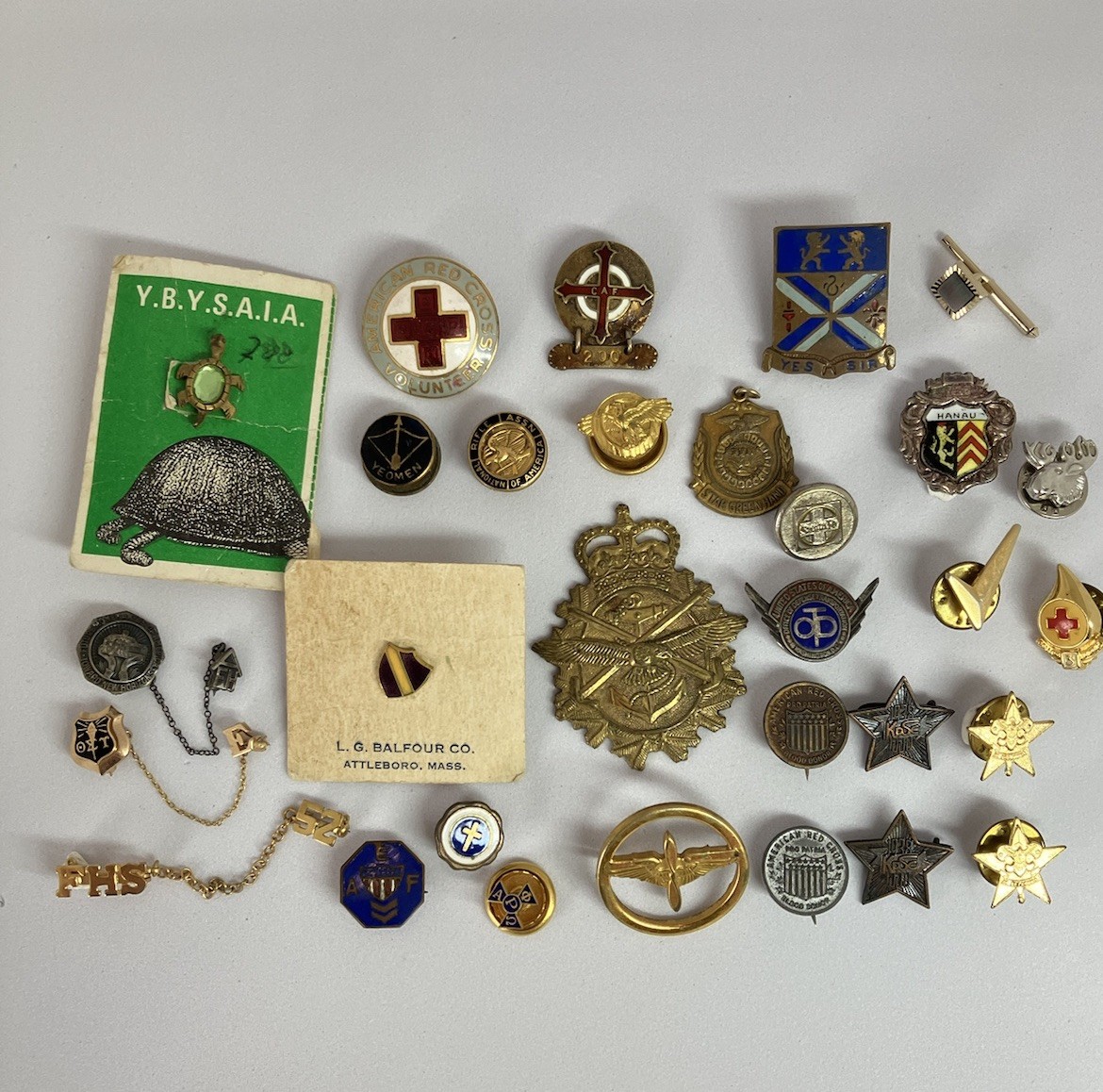 Antique Vintage Service Pins Lot Of 30/ Military WWII Navy Scouts Red Cross NRA Antique Vintage Service Pins Lot Of 30/ Military WWII Navy Scouts Red Cross NRA