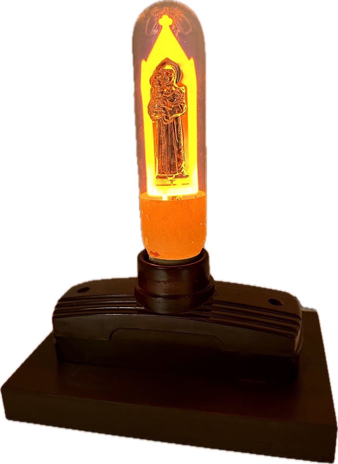 Scarce Aerolux "Saint Anthony & Baby Jesus” Antique Figural Electric Light Bulb Scarce Aerolux "Saint Anthony & Baby Jesus” Antique Figural Electric Light Bulb